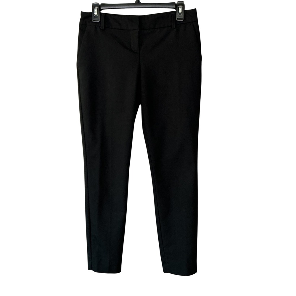 Express Columnist Black Dress Pants Women 2R Slim Straight Leg Mid Rise Trousers